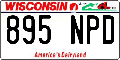 WI license plate 895NPD
