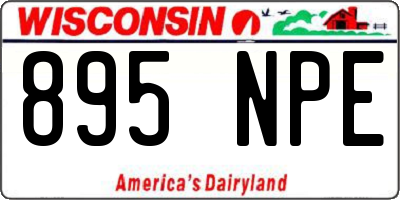 WI license plate 895NPE