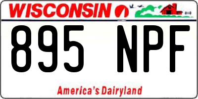 WI license plate 895NPF