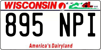 WI license plate 895NPI