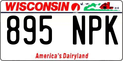 WI license plate 895NPK