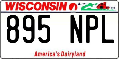 WI license plate 895NPL