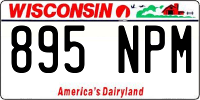 WI license plate 895NPM