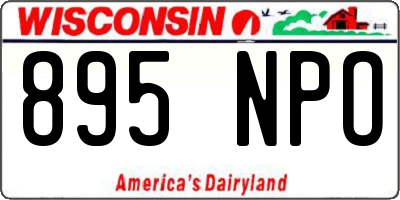 WI license plate 895NPO