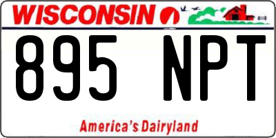 WI license plate 895NPT