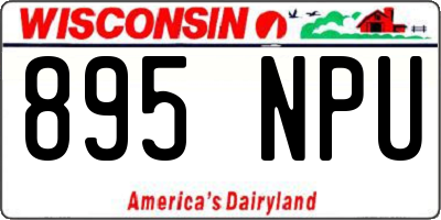 WI license plate 895NPU
