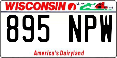 WI license plate 895NPW