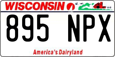 WI license plate 895NPX