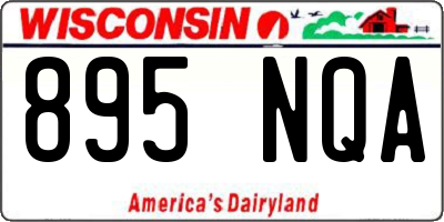 WI license plate 895NQA