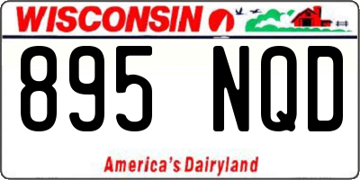 WI license plate 895NQD