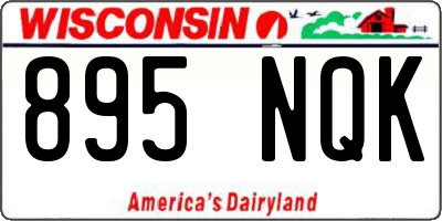 WI license plate 895NQK