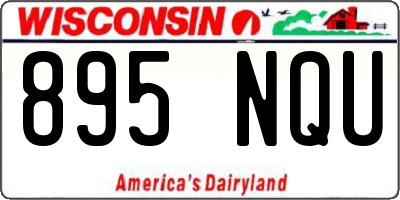 WI license plate 895NQU