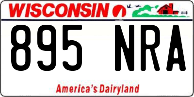 WI license plate 895NRA