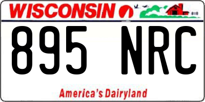 WI license plate 895NRC