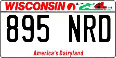 WI license plate 895NRD