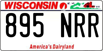 WI license plate 895NRR