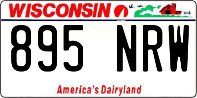 WI license plate 895NRW