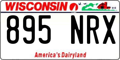 WI license plate 895NRX