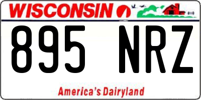 WI license plate 895NRZ
