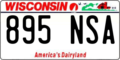 WI license plate 895NSA