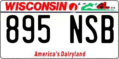 WI license plate 895NSB