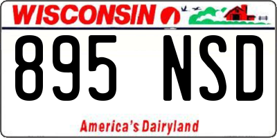 WI license plate 895NSD