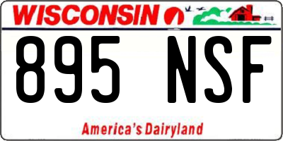 WI license plate 895NSF