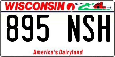 WI license plate 895NSH