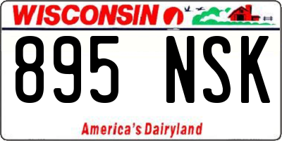 WI license plate 895NSK