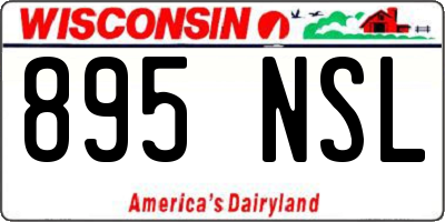 WI license plate 895NSL