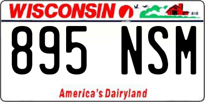 WI license plate 895NSM