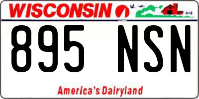 WI license plate 895NSN