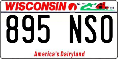 WI license plate 895NSO