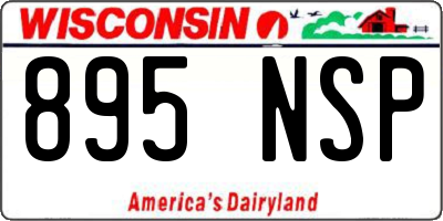 WI license plate 895NSP