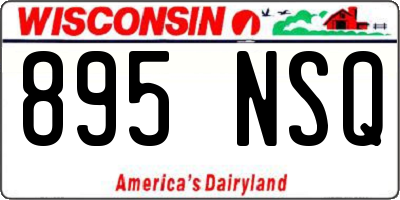 WI license plate 895NSQ