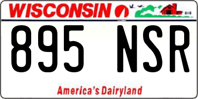 WI license plate 895NSR