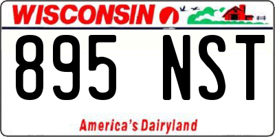 WI license plate 895NST