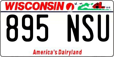 WI license plate 895NSU