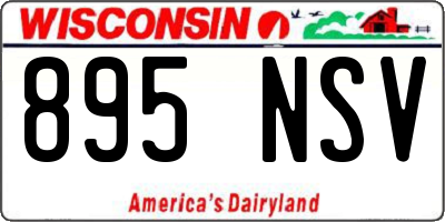 WI license plate 895NSV