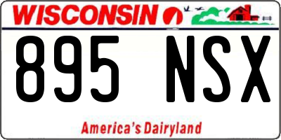 WI license plate 895NSX