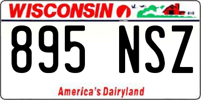 WI license plate 895NSZ