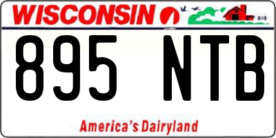 WI license plate 895NTB