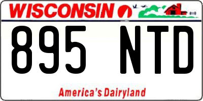 WI license plate 895NTD