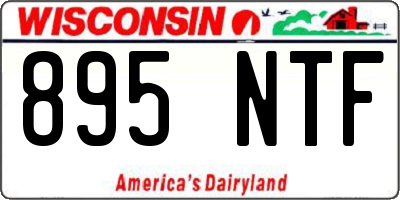 WI license plate 895NTF