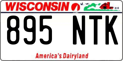 WI license plate 895NTK