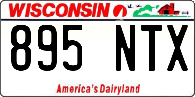 WI license plate 895NTX