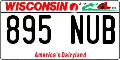 WI license plate 895NUB