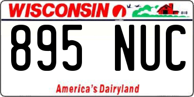 WI license plate 895NUC