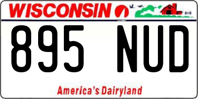 WI license plate 895NUD