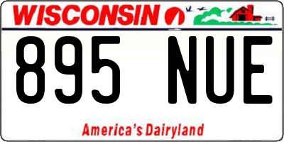 WI license plate 895NUE